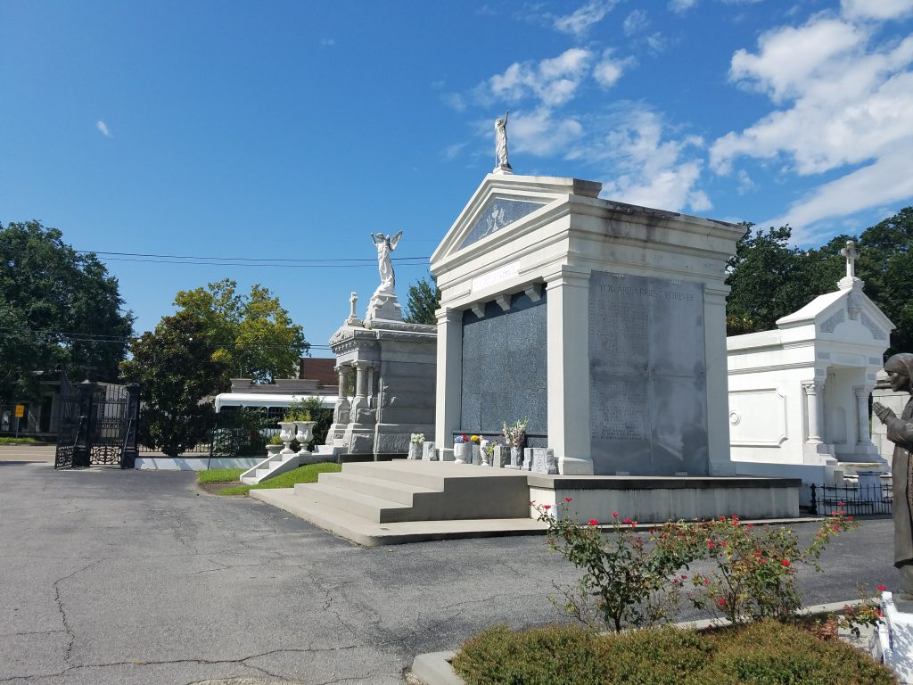 Headstones at St. Louis Cemetery in New Orleans.