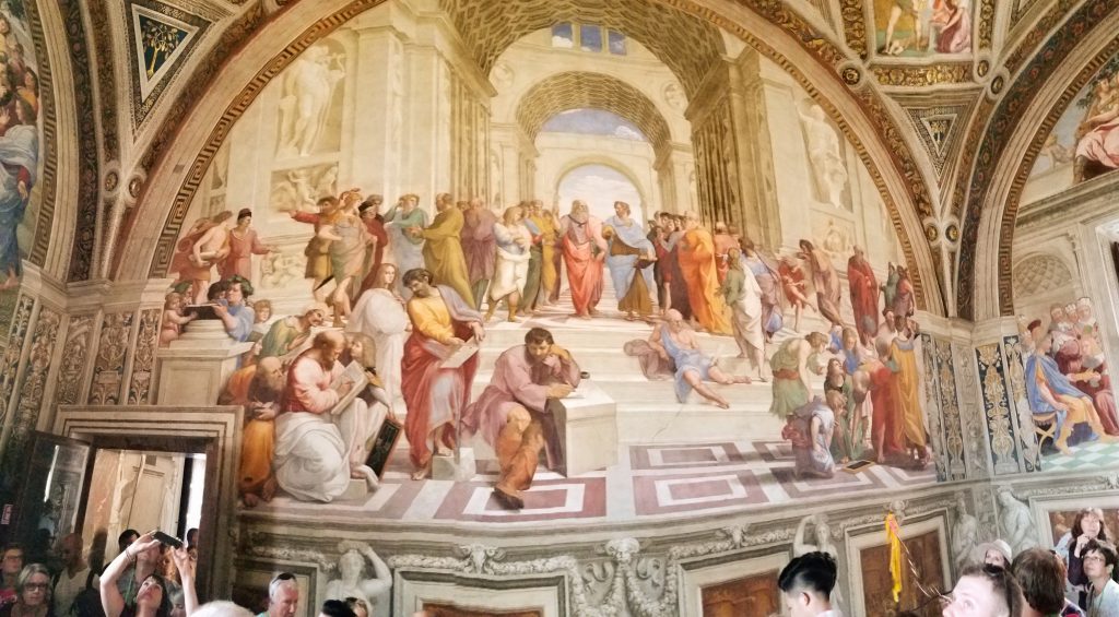 The School of Athens fresco by Raphael