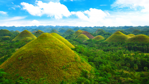 The Chocolate Hills in Bohol, Philippines