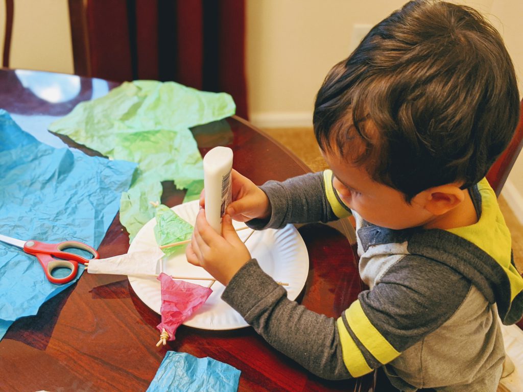 Making a parol for our Philippines preschool unit