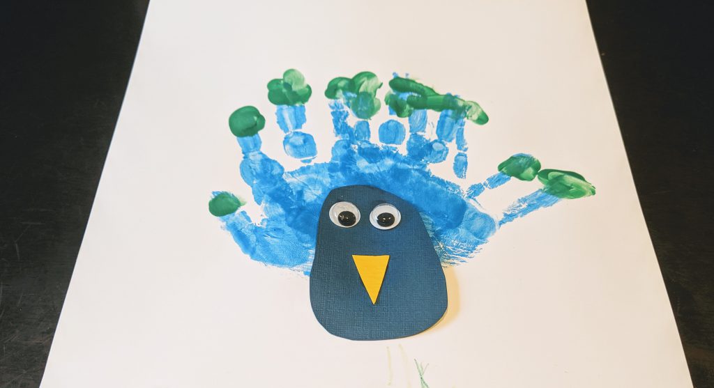 Child's peacock craft