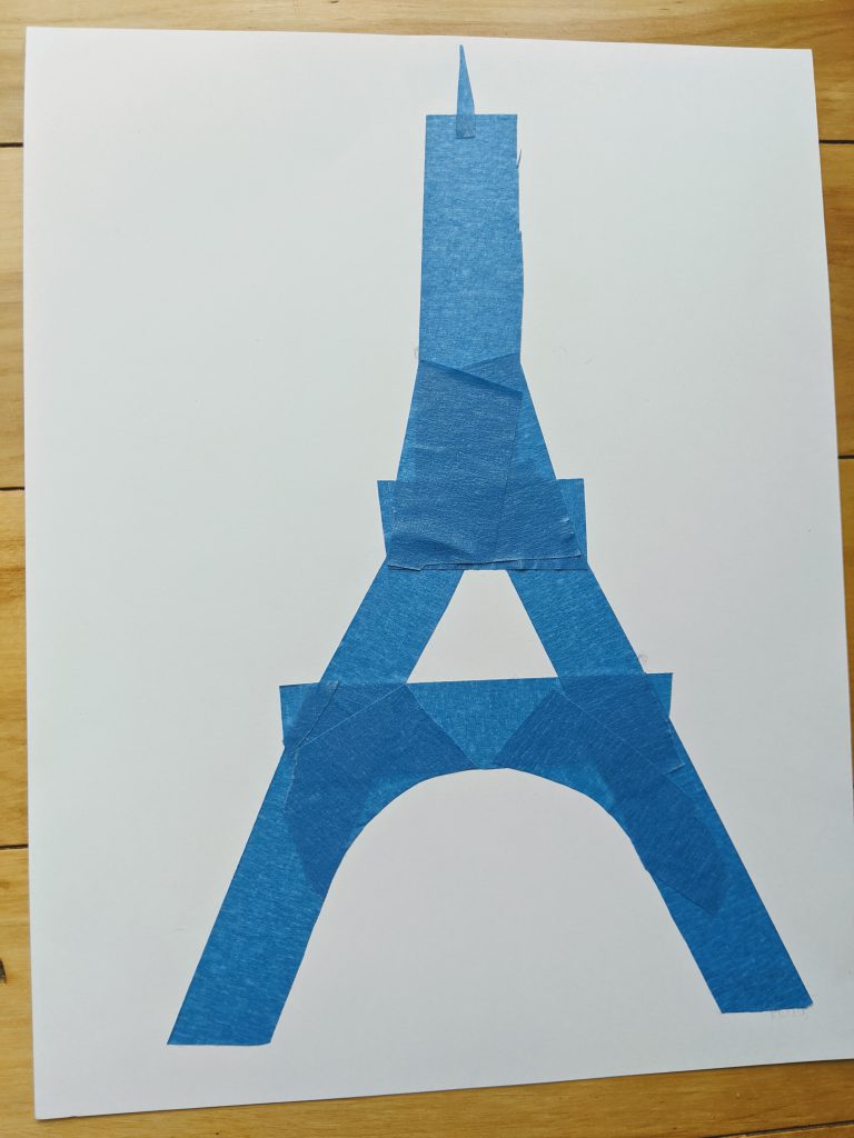 The Eiffel Tower in tape