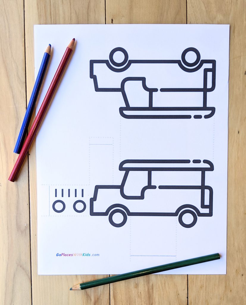 Jeepney craft printable