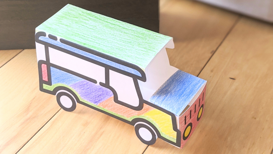 philippine jeepney 3d craft for kids with printable go places with kids philippine jeepney 3d craft for kids