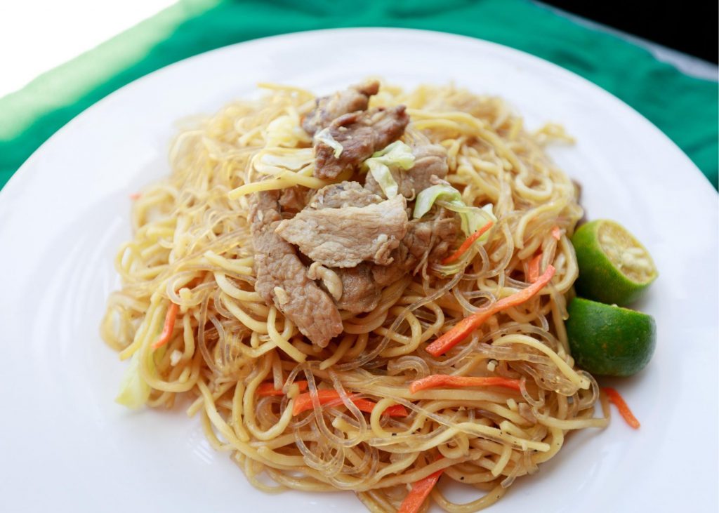 Pancit, a very popular dish on the list of top 10 filipino foods