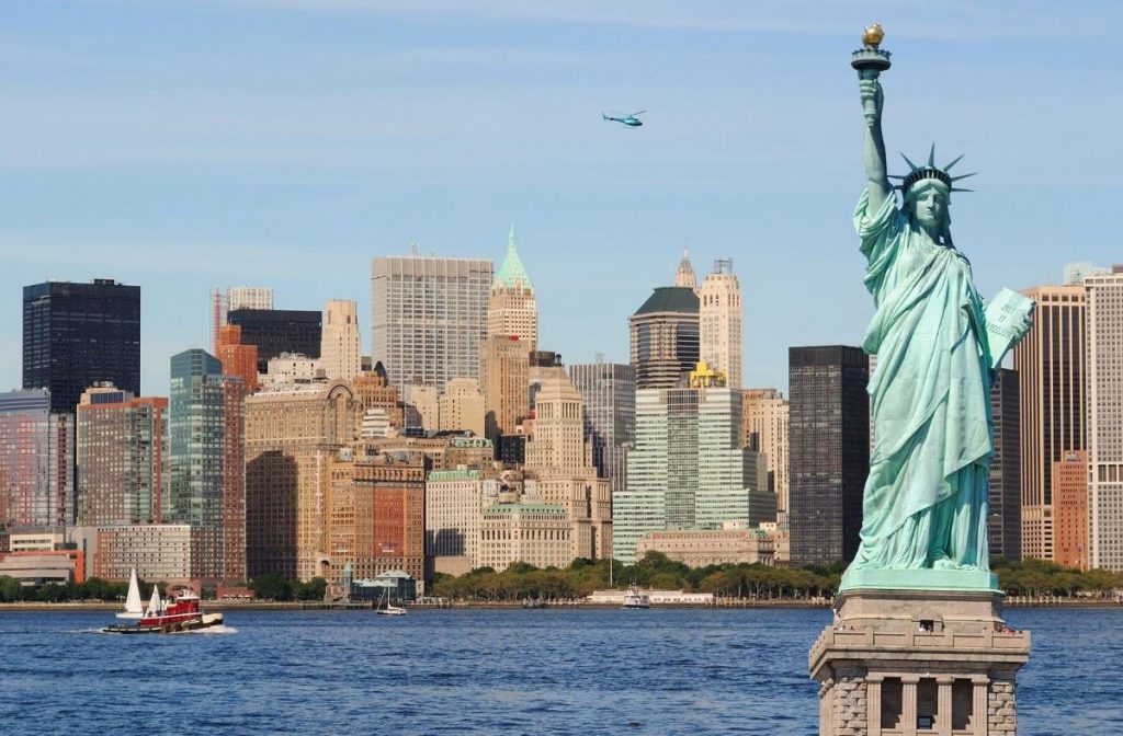 New York City skyline- New York City with a baby