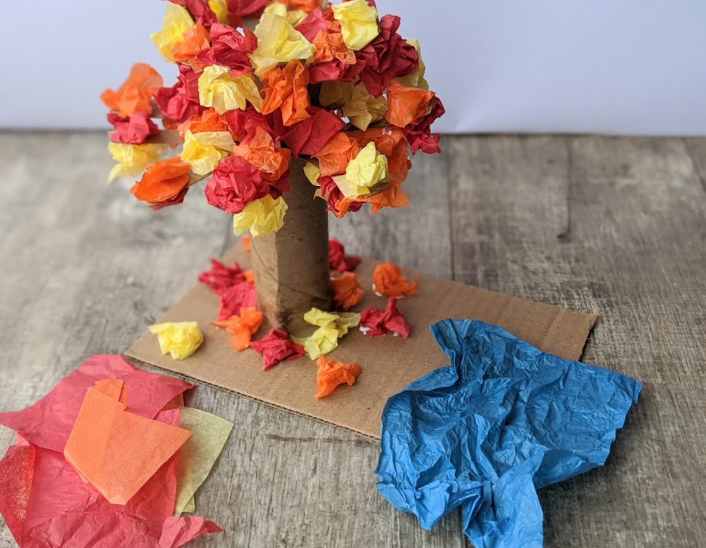 Fall Leaves Tissue Paper Craft - Raise Curious Kids