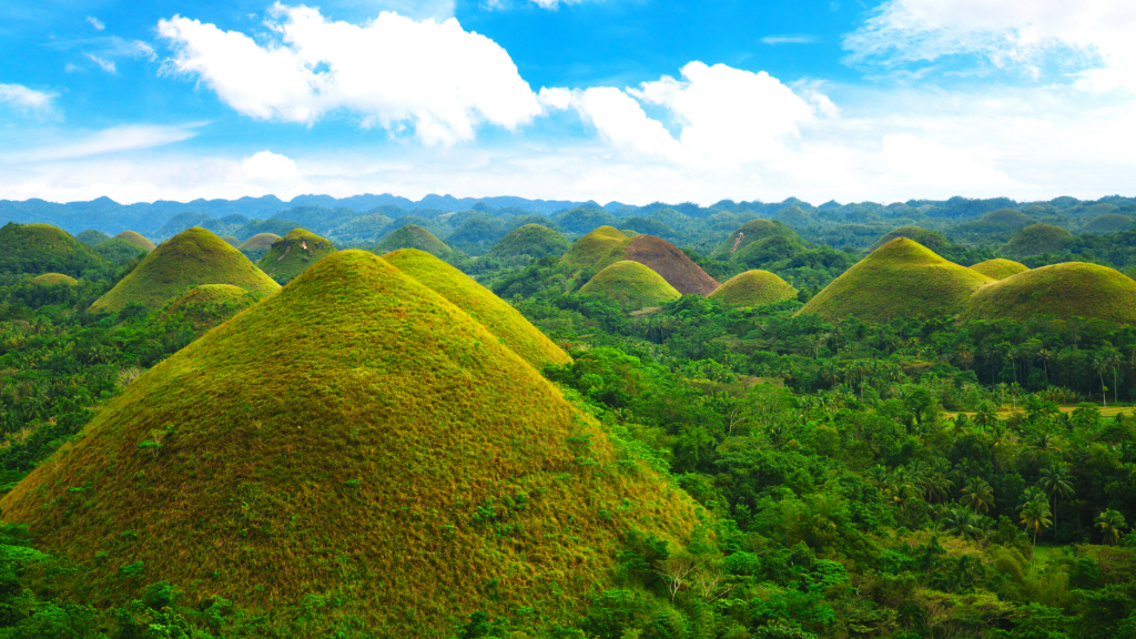 Chocolate Hills in Bohol Philippines 