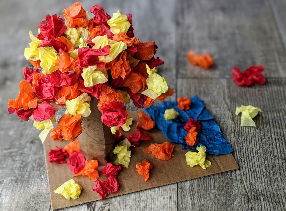 Fall Leaves Tissue Paper Craft - Go Places With Kids