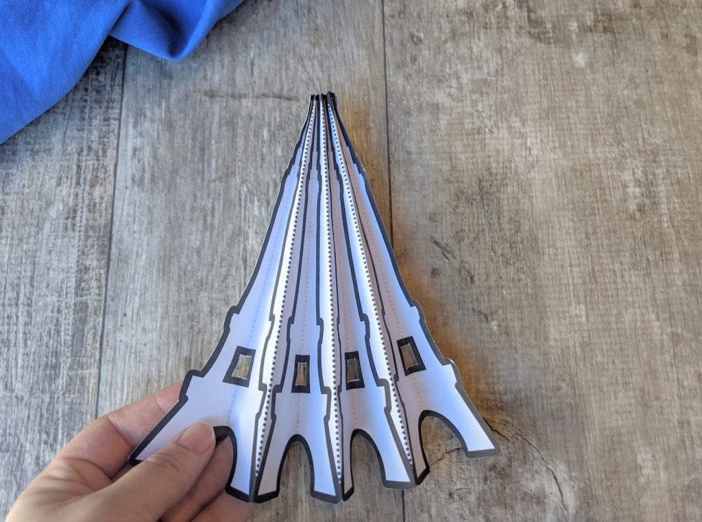 Folding the Eiffel Tower printable