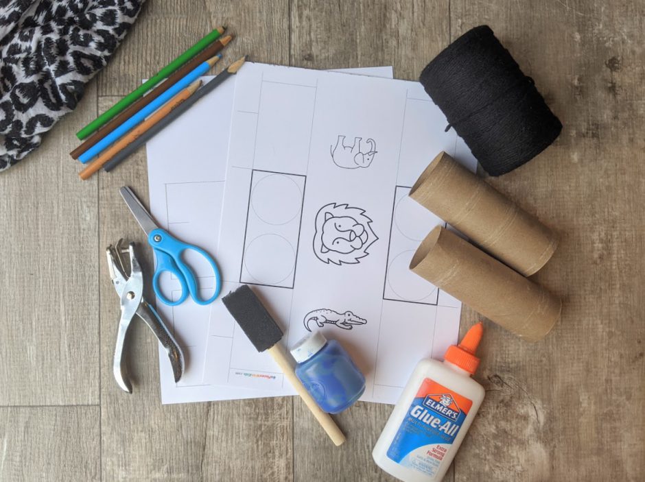 DIY Toilet Paper Tube Binoculars with free printable! Go Places With Kids