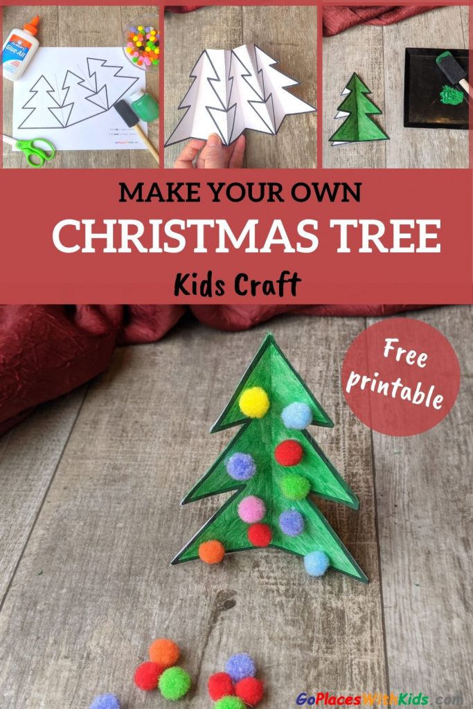 Christmas tree 3D kids craft
