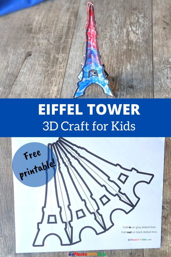 3D Eiffel Tower craft for kids