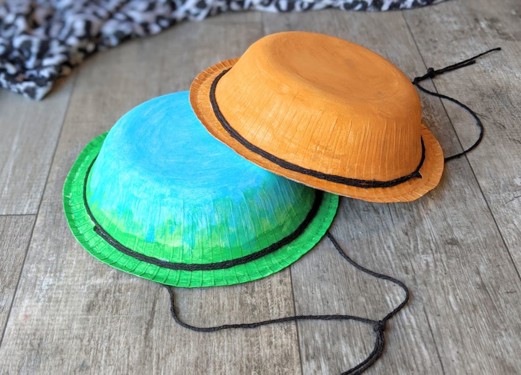 Completed safari hat craft
