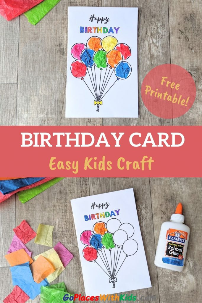 simple birthday card for kids to make free printable go places with kids