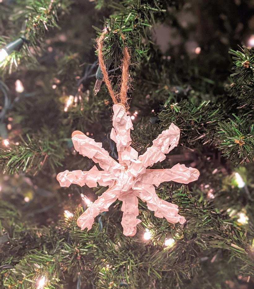 Snowflake ornament kids craft