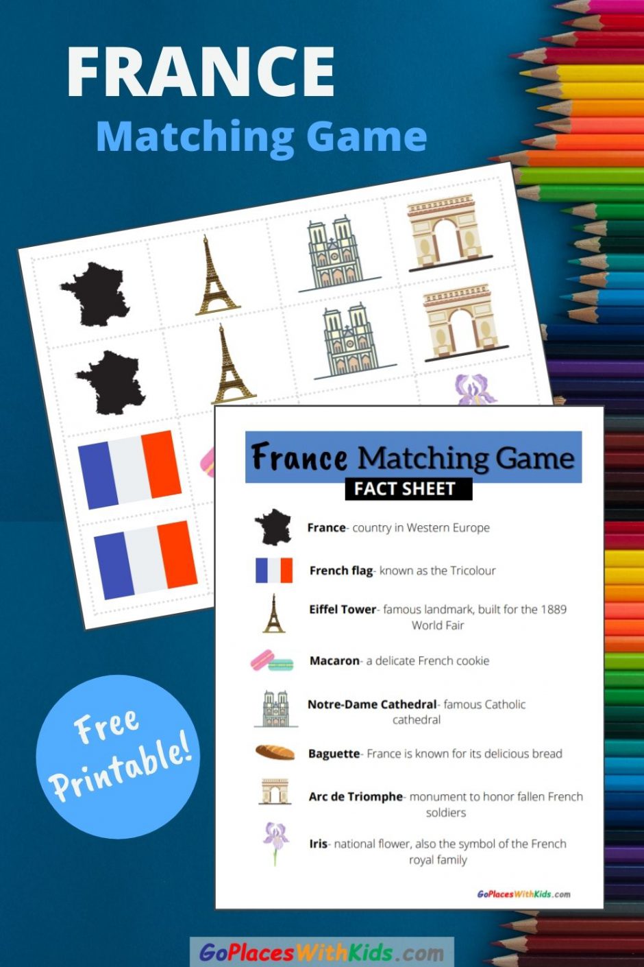 France Preschool Unit- Activities, Crafts, and Free Printables! - Go ...