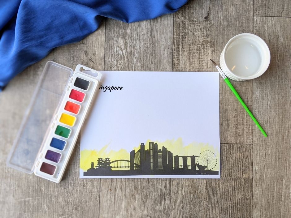 Painting the city skyline printable