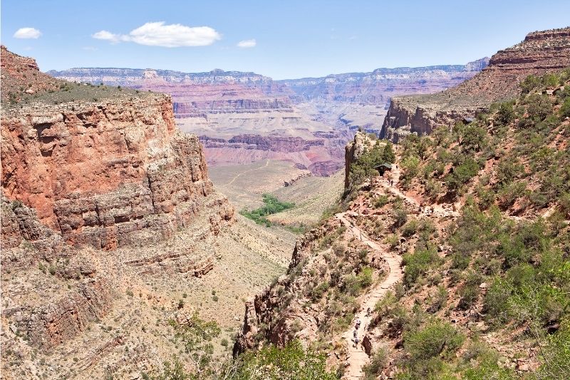 Bright Angel Trail at 1.5 Mile Resthouse