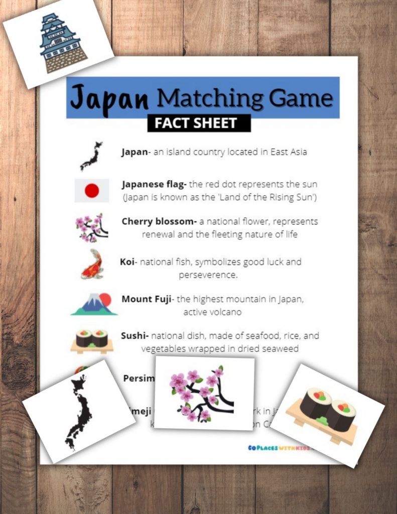 Japan Matching Game factsheet