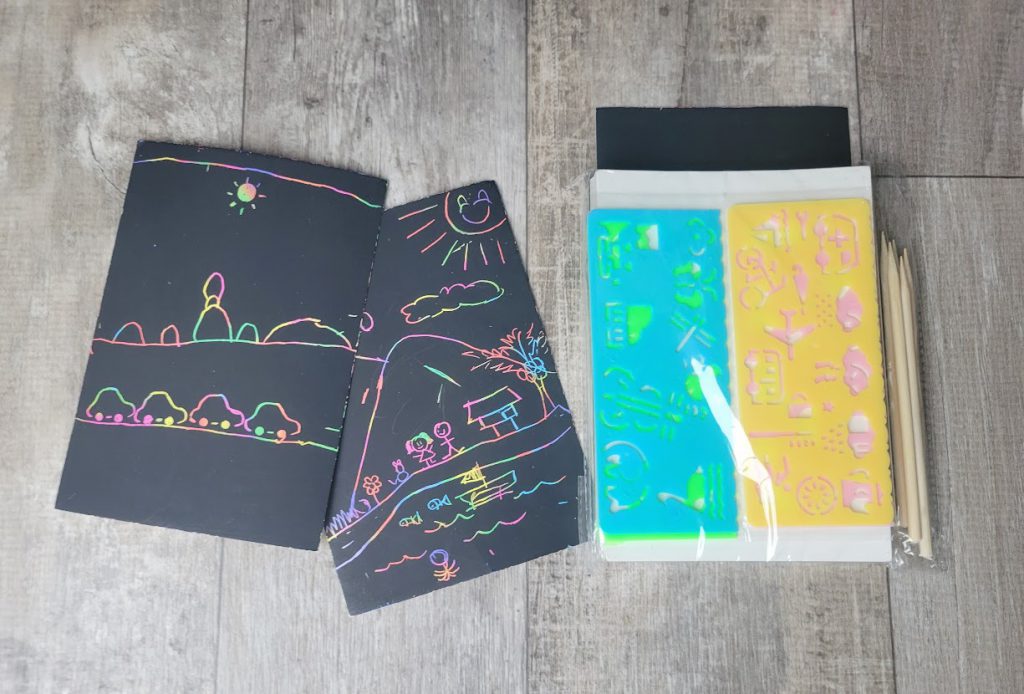 Scratch art set- Travel activities for kids