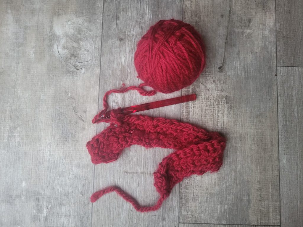 Yarn ball and crochet