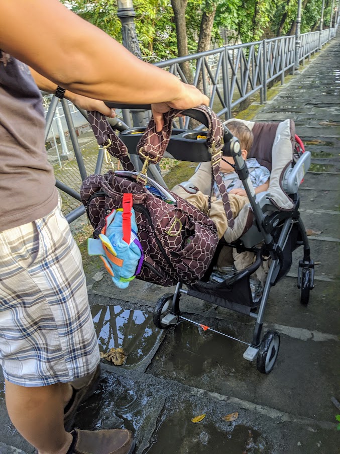 Baby in a stroller in Manila
