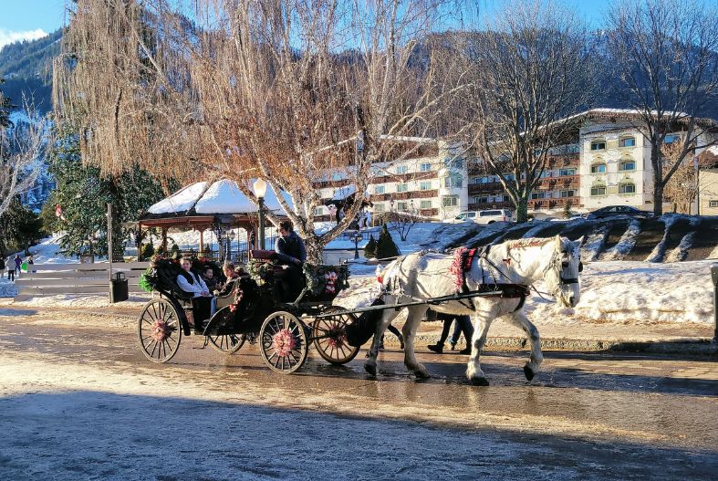 Horse drawn carriage in Leavenworth