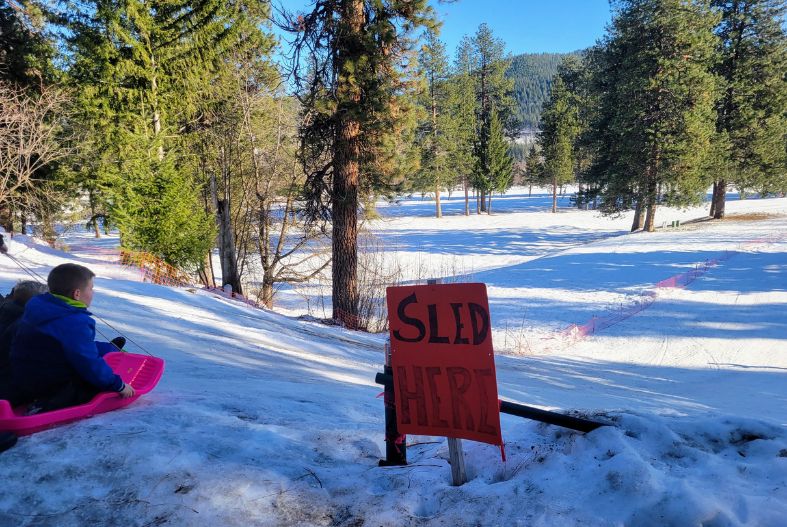 Sledding hill at Leavenworth Golf Course