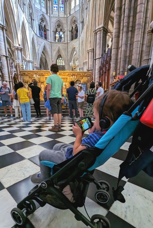 Child in a gb Pockit stroller