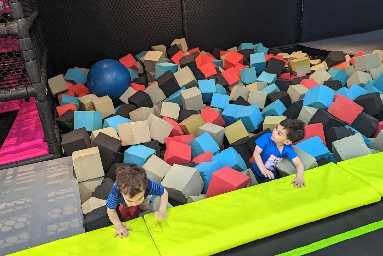 Foam pit at WiiJUMP Trampoline Park