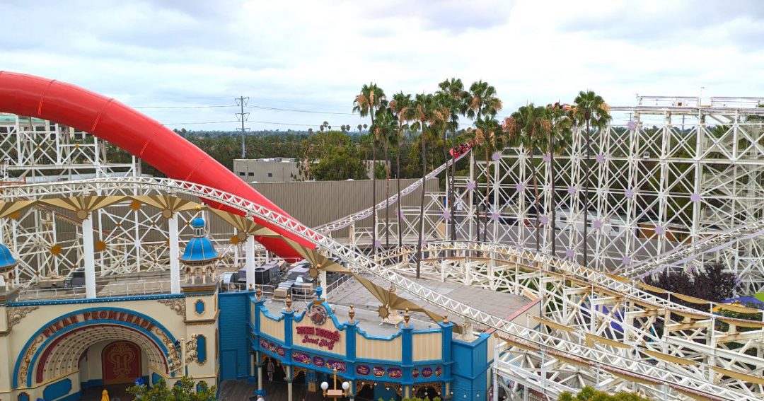 Just chilling at [Six Flags Magic Mountain]. 10 of their major