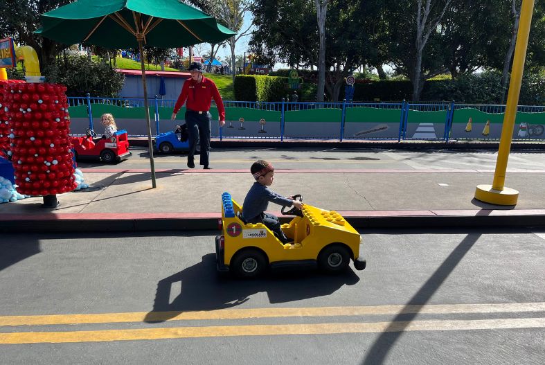 Child driving a car at LEGOLAND