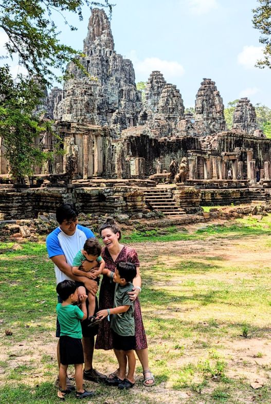 Our family in Angkor Wat, Cambodia