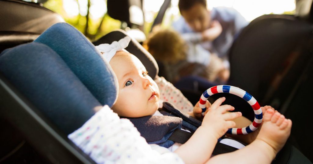 Baby in a car seat