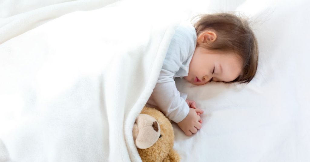 Sleeping toddler- portable bed rails for toddlers