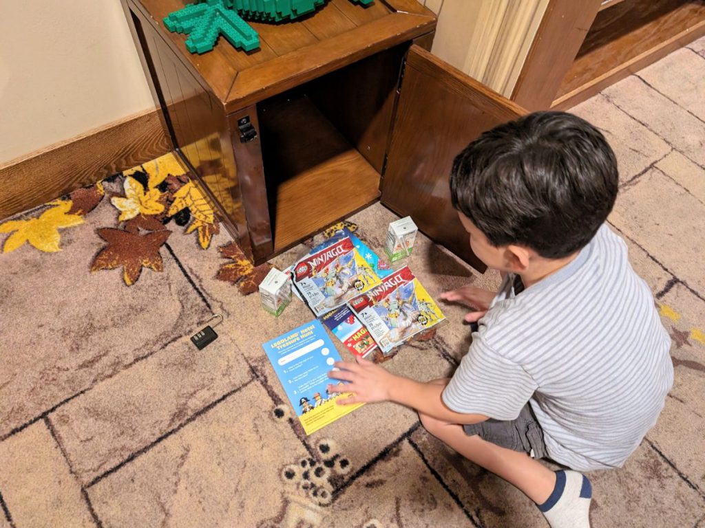 Treasure from the room scavenger hunt at the LEGOLAND hotel