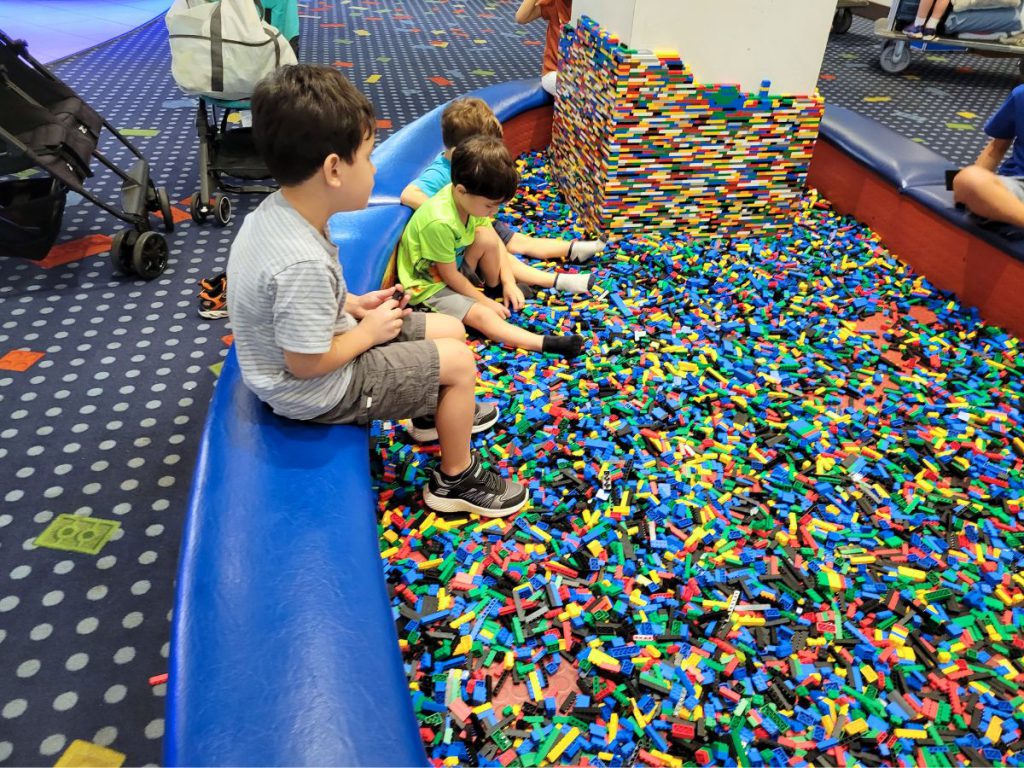 Playing with LEGOs at the LEGOLAND Florida hotel